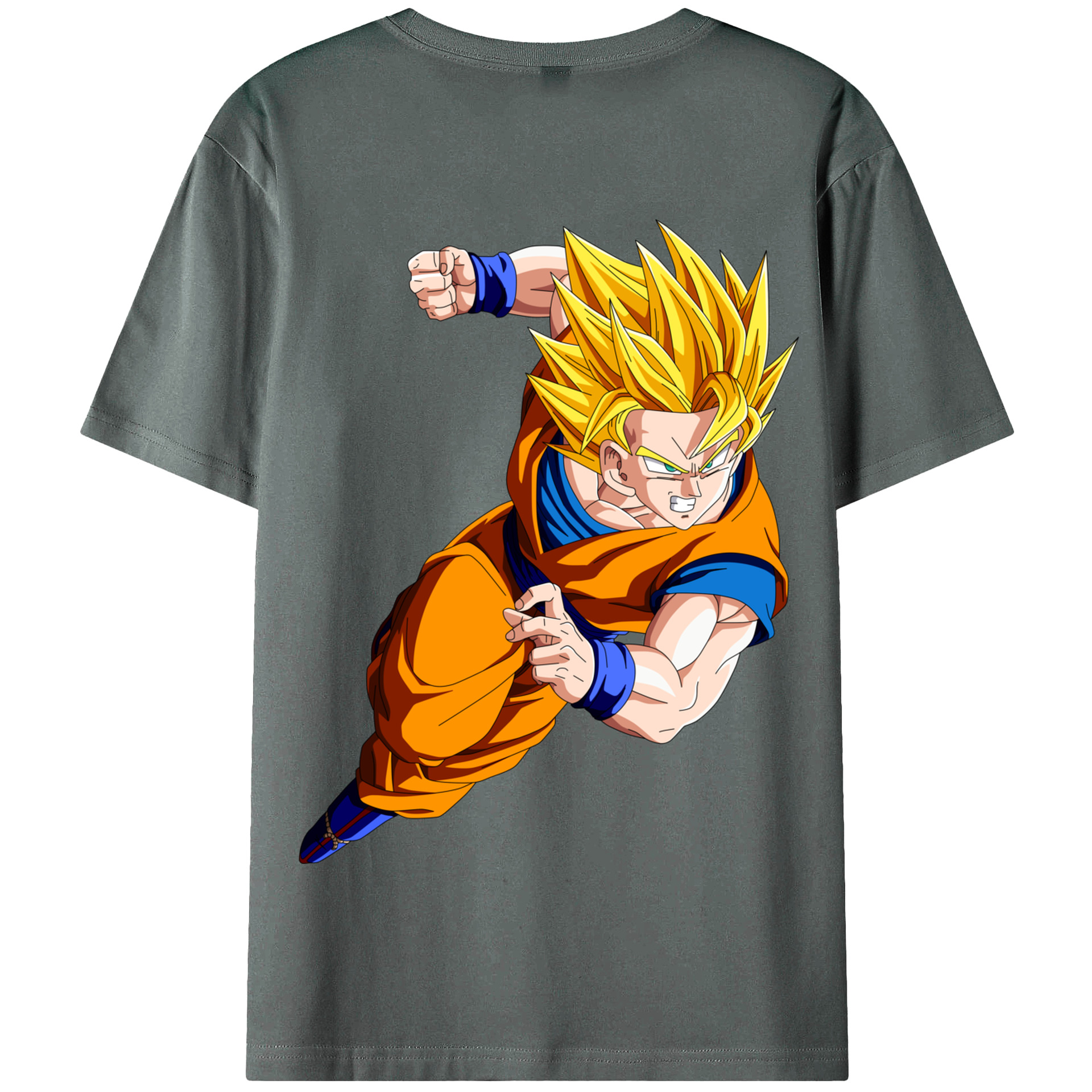 （画像用） ドラゴンボール 孫悟空（そん ごくう）Son Goku カカロット DRAGON BALL Kakarotto 綿100％半袖Tシャツ（背面プリント）